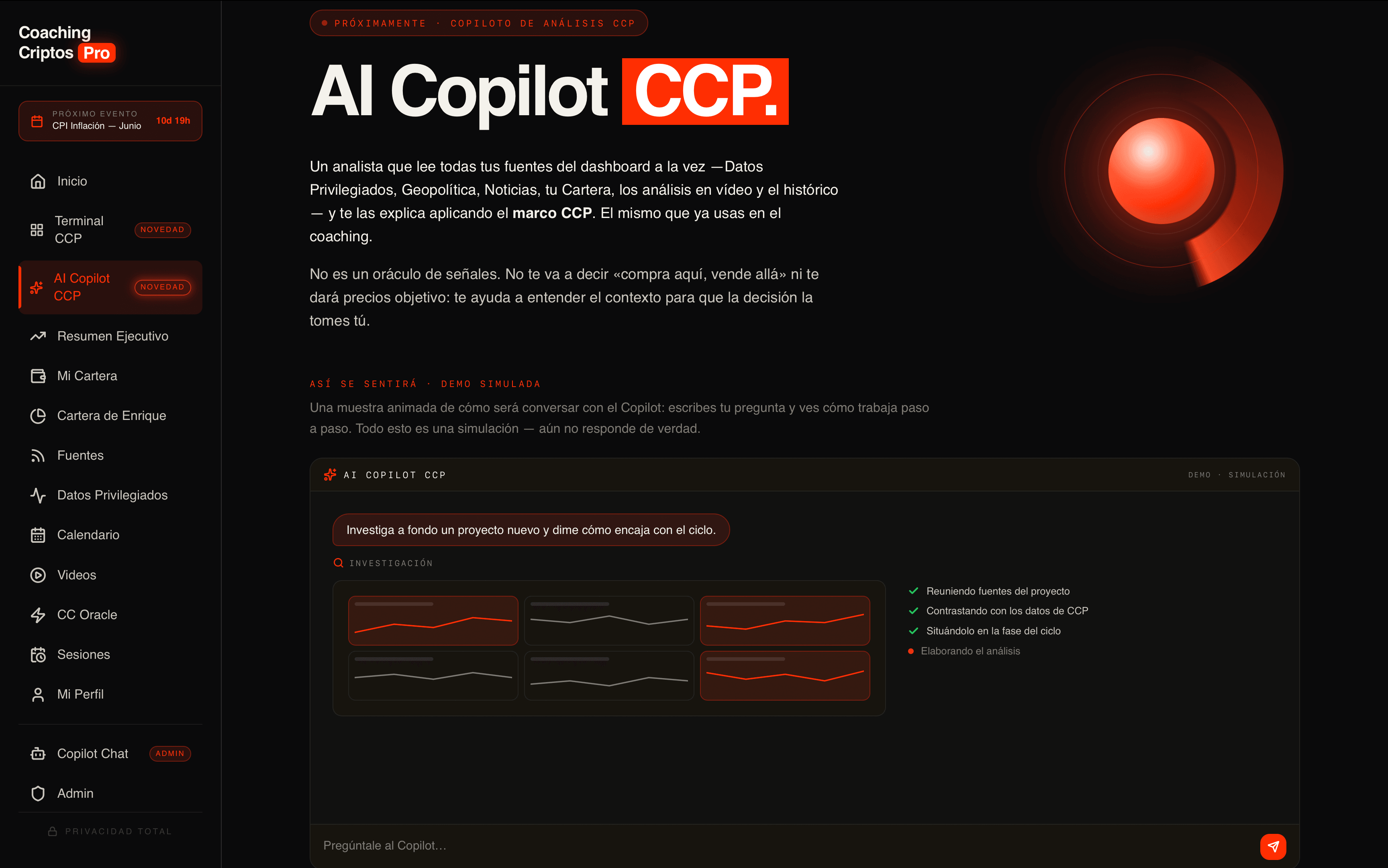 Captura real de la sección AI Copilot: Responde solo con los datos de la casa